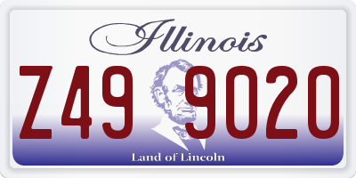 IL license plate Z499020