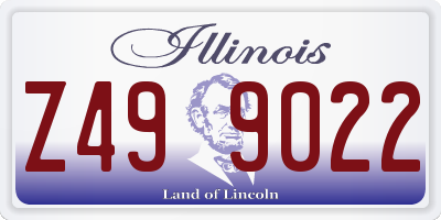 IL license plate Z499022