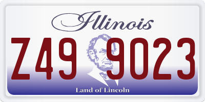 IL license plate Z499023