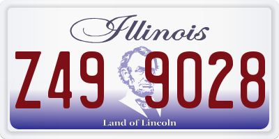 IL license plate Z499028