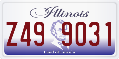 IL license plate Z499031