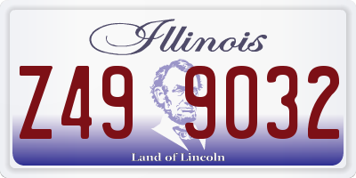 IL license plate Z499032