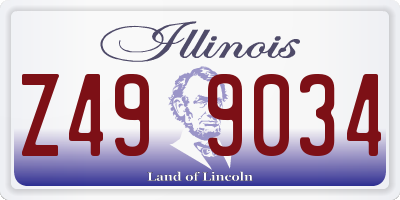 IL license plate Z499034