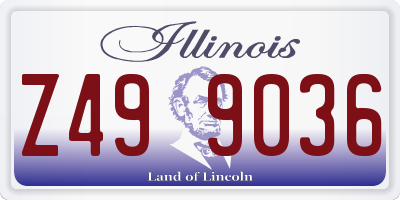 IL license plate Z499036