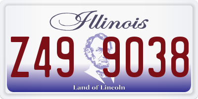 IL license plate Z499038