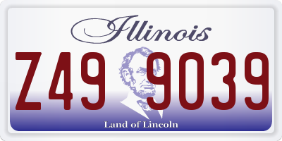IL license plate Z499039