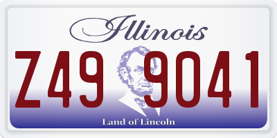 IL license plate Z499041