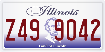 IL license plate Z499042