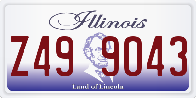 IL license plate Z499043