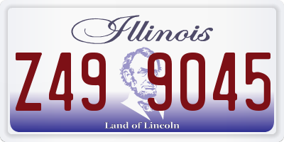 IL license plate Z499045