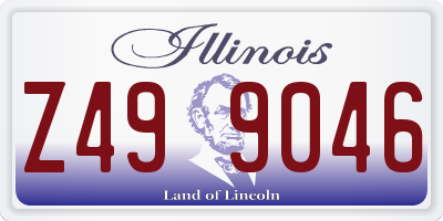 IL license plate Z499046