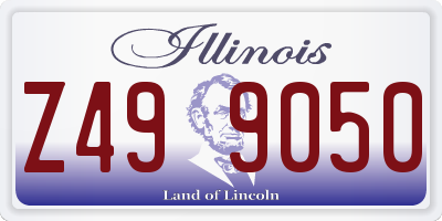 IL license plate Z499050