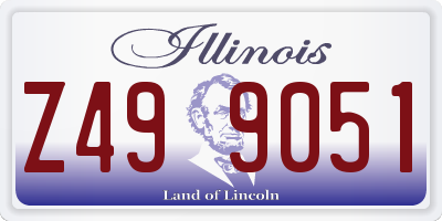 IL license plate Z499051