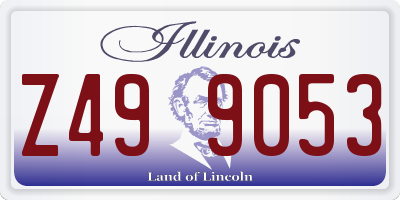 IL license plate Z499053
