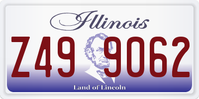 IL license plate Z499062