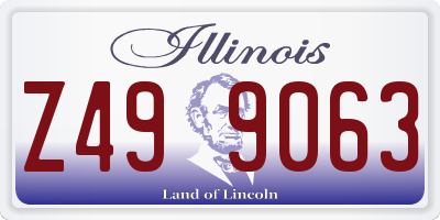 IL license plate Z499063