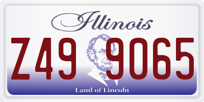 IL license plate Z499065