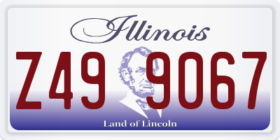 IL license plate Z499067