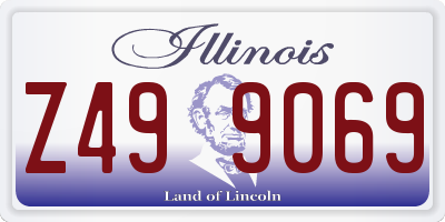 IL license plate Z499069