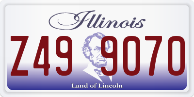 IL license plate Z499070