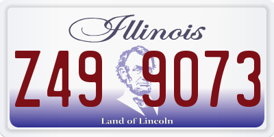 IL license plate Z499073