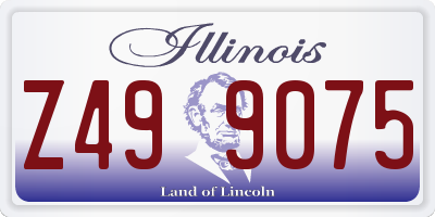 IL license plate Z499075
