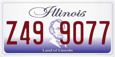 IL license plate Z499077
