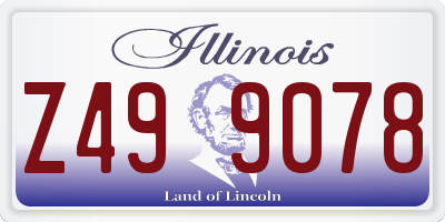 IL license plate Z499078
