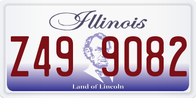 IL license plate Z499082