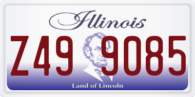 IL license plate Z499085