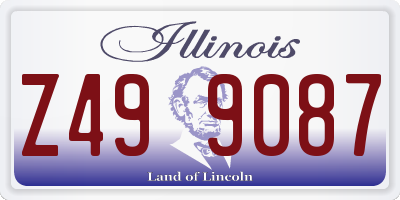 IL license plate Z499087
