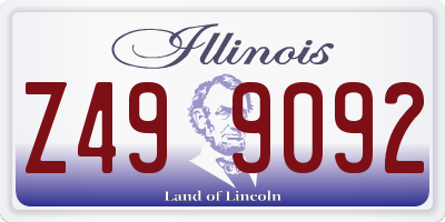 IL license plate Z499092