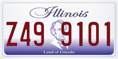 IL license plate Z499101