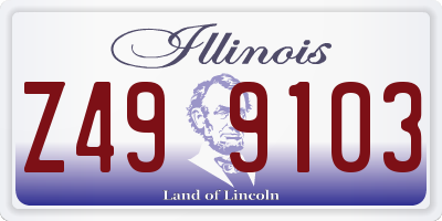 IL license plate Z499103