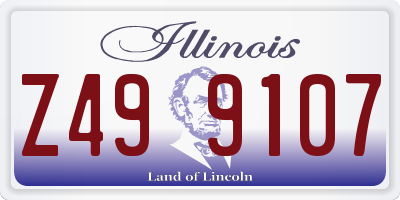 IL license plate Z499107