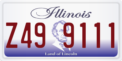 IL license plate Z499111