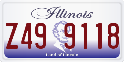 IL license plate Z499118