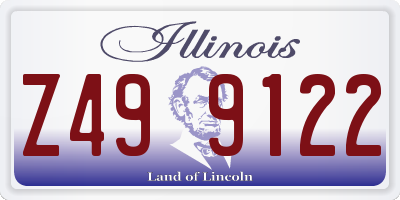 IL license plate Z499122
