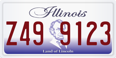 IL license plate Z499123