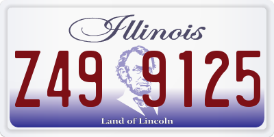 IL license plate Z499125
