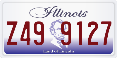 IL license plate Z499127