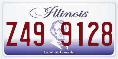 IL license plate Z499128