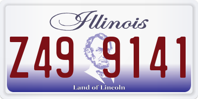 IL license plate Z499141
