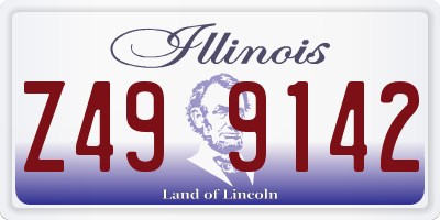 IL license plate Z499142