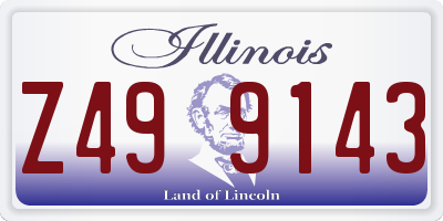 IL license plate Z499143