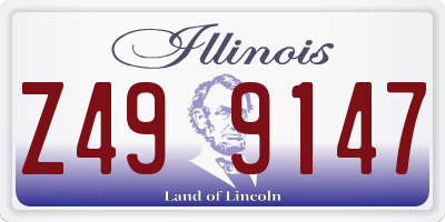 IL license plate Z499147