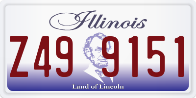 IL license plate Z499151