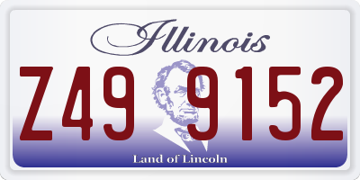 IL license plate Z499152