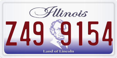 IL license plate Z499154