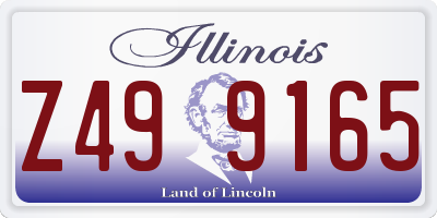 IL license plate Z499165